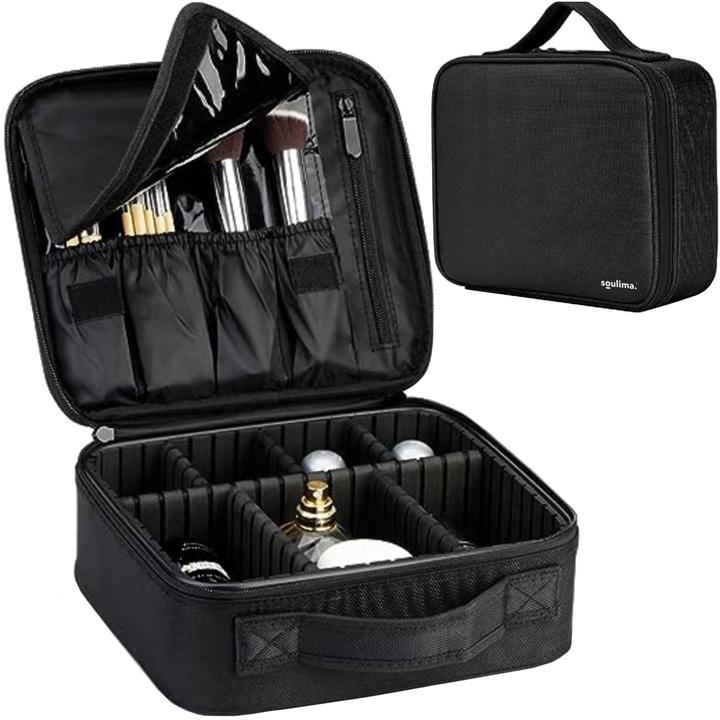 Actual product image Soulima Spacious cosmetic bag with handle
