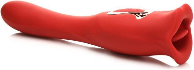 Immagine prodotto XR Brands Vibratore Lickgasm Kiss + Kiss a doppia faccia - Rosso