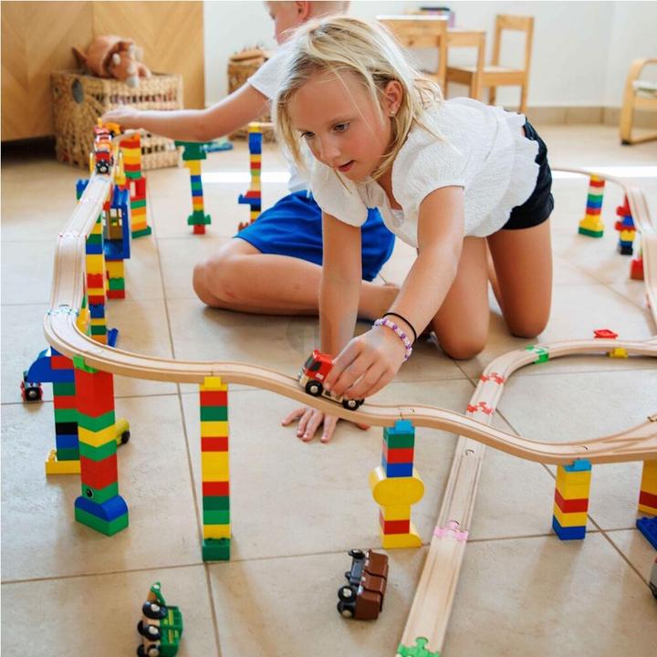 Produktbild Alpha BoosterZ TrackConnectors + Blocks - All in one Block Box XXL ( Bio-Verbinder und Klemmbausteine)