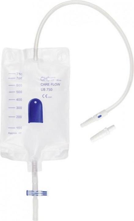 Produktbild GHC Urinbeutel CAREFLOW 0.75l 12cm unsteril mit Ablass mit Rücklaufventil