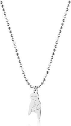 Produktbild Sagapo S'AgapÃµ - Original steel necklace Rock 'n' Roll Smile SSM004 (Stahl)