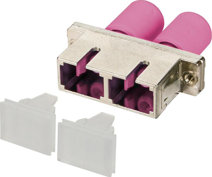 Actual product image Metz Connect 150900C7-I OpDAT ST-D/SC-D coupling OM4 (metallic/purple)
