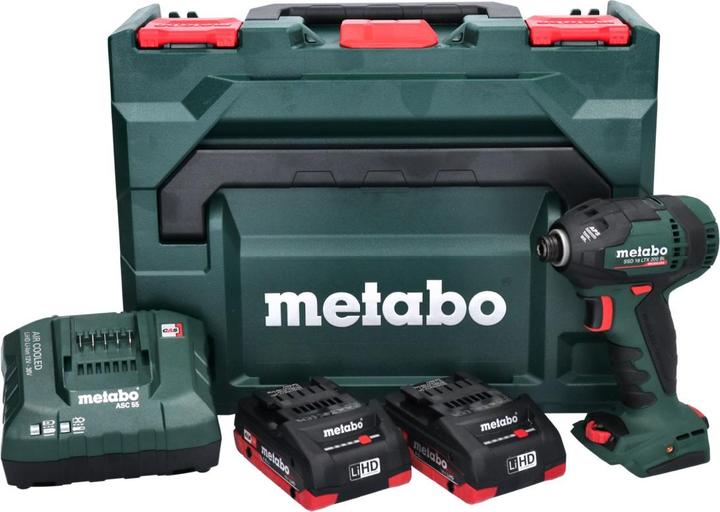 Produktbild Metabo Akku-Schlagschrauber SSD 18 LTX 200 BL (602396800) Kunststoffkoffer 18V 2x LiHD + ASC 30-36 V (Akkubetrieb)