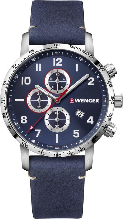 Immagine prodotto Wenger Attitudine Chrono (Orologio da polso analogico, Cronografo, Fatto in Svizzera, 44 mm)