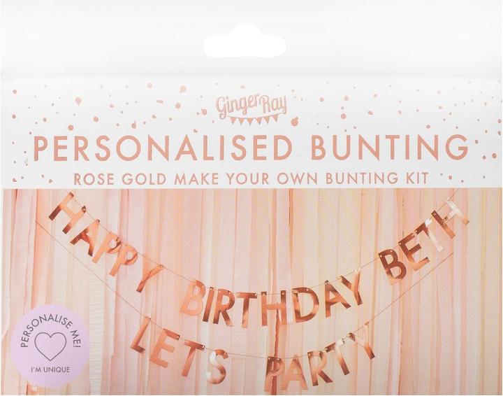 Image du produit Ginger Ray Guirlande personnalisée Happy Birthday Let's Party