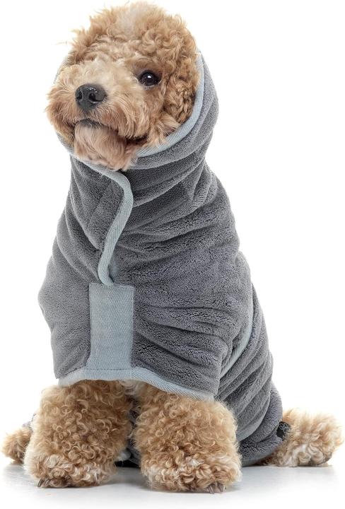 Actual product image Lucky Paws Hundebademantel (L, Dog bathrobe)