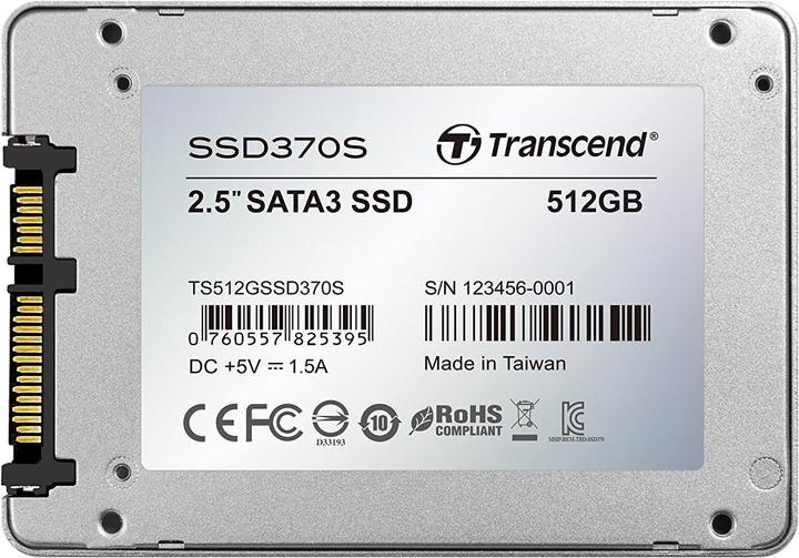 Actual product image Transcend Dysk SSD Ssd370s 512gb 2.5" Sata Iii (Ts512gssd370s) (512 GB, 2.5")