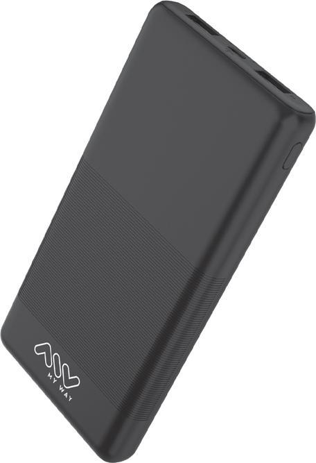 Immagine prodotto My Way MYWAY POWERBANK 2 USB 10 000mAh NOIR (10000 mAh, 10.50 W, 10 Wh)
