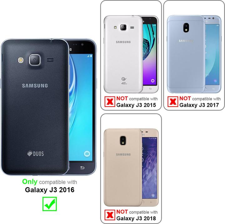 Actual product image Cadorabo Book Luxury Cover (Samsung Galaxy J3 (2016))