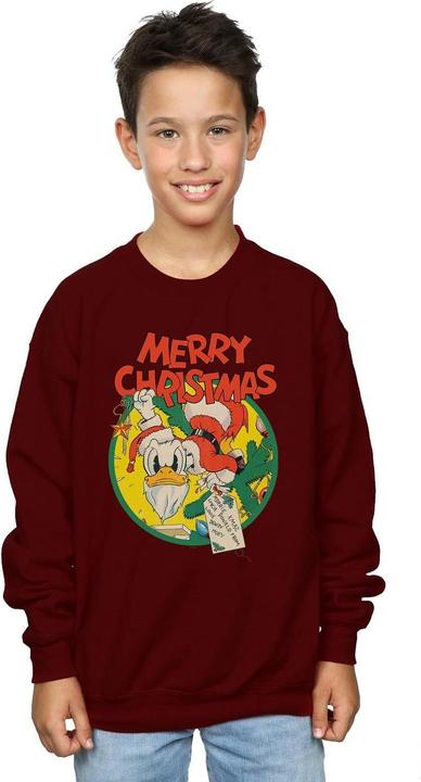 Actual product image Disney Boys Donald Duck Merry Christmas Sweatshirt (140, 146)