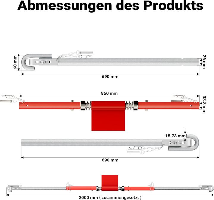Produktbild Wiltec Abschleppstange
