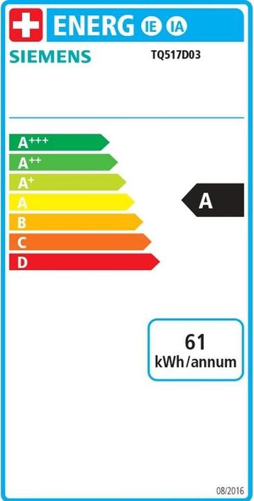 Energie-Label Siemens EQ500 integral TQ517D03