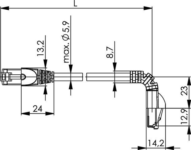Image du produit Telegärtner MP8 FS 500 (S/FTP, CAT6a, 5 m)
