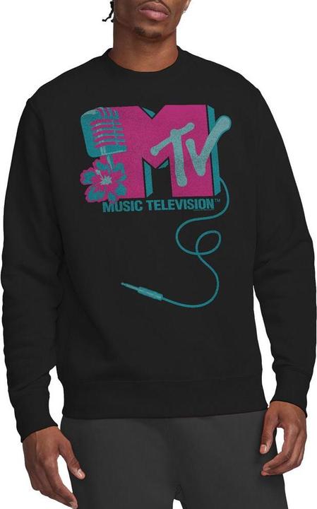 Actual product image MTV Unisex Adult Microphone Logo Sweatshirt (M)