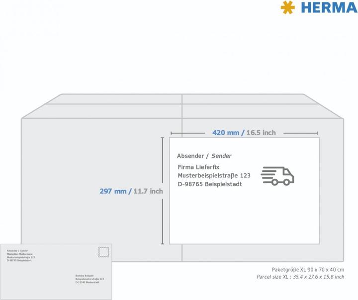 Actual product image HERMA Universal labels A3