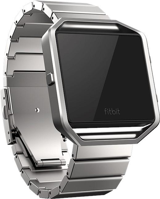 Image du produit Fitbit Bracelet en acier inoxydable flamboyant avec cadre (Acier inoxydable, Flamboyer)