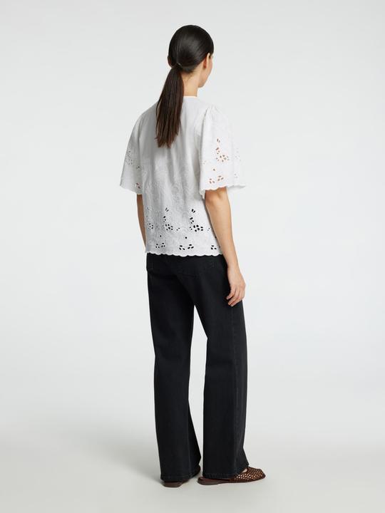 Produktbild Selected Femme Slfdahlia Ss Broderi Shirt Noos (40)