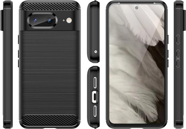 Actual product image Screenguard Google Pixel 8 Cover Carbon Brushed Soft TPU (Google Pixel 8)