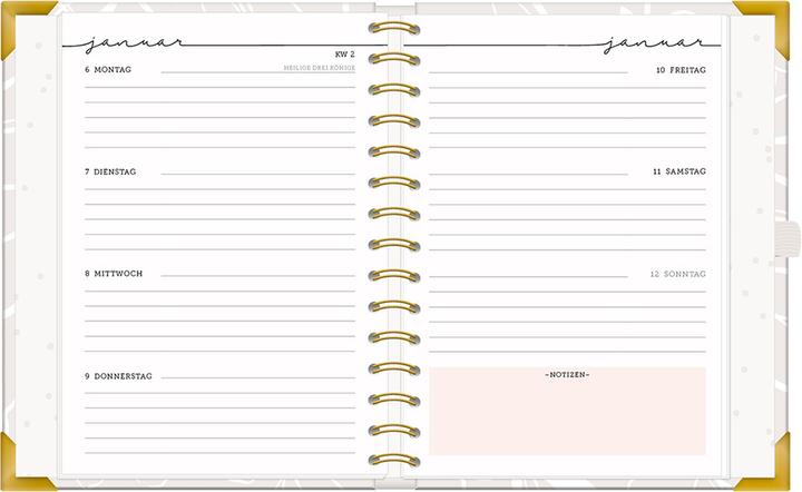 Produktbild Terminplaner A5 Premium Beige 2025 (A5, Harter Einband, Deutsch)