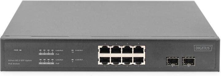 Immagine prodotto Digitus Switch PoE Gigabit Ethernet 8 porte con 2 porte SFP UPLINK, power budget 140W (8 Porti)