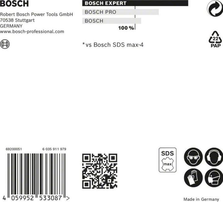 Produktbild Bosch Professional Zubehör EXPERT SDS max-8X Hammerbohrer, 22 x 400 x 520 mm (4-22 Millimeter)