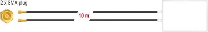 Immagine prodotto Delock Antenna LTE/HSPA/GSM, 2x connettore SMA (GSM, WiFi, Lora, 3G, 2G)