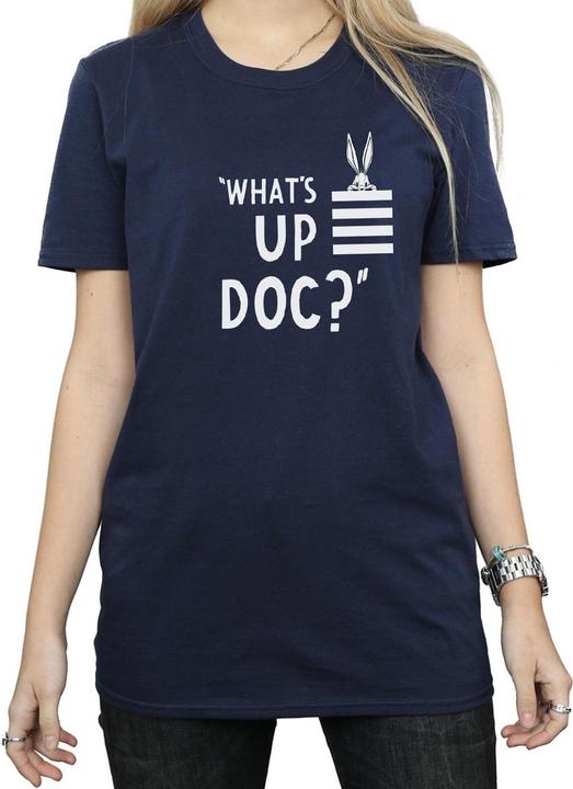Immagine prodotto Looney Tunes Bugs Bunny What's Up Doc Stripes Maglietta Ampia Donna (XXL)