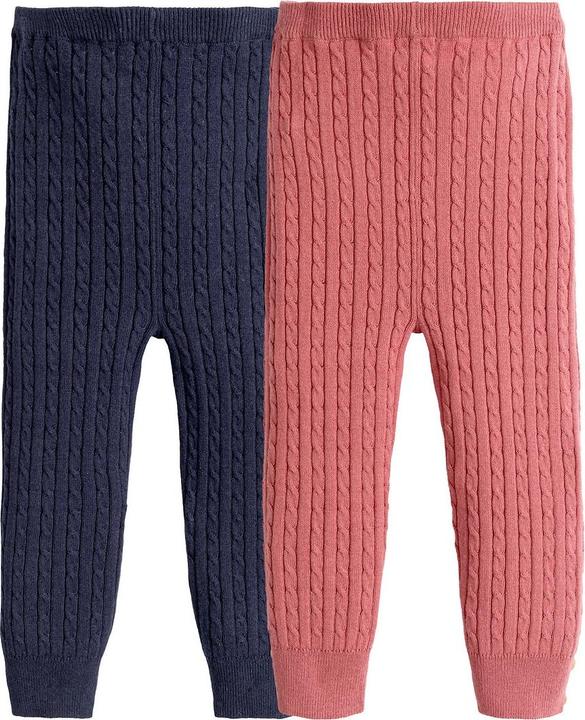 Image du produit La Redoute Collections Lot de 2 leggings avec motif torsadé (110)