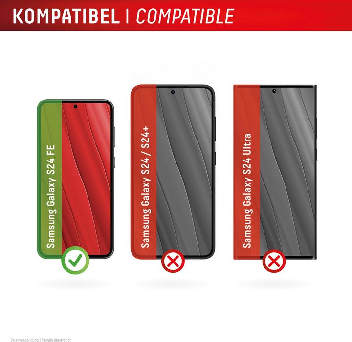 Actual product image Displex Real Glass, 2D Panzerglas + Handyhülle (1 Piece, Samsung Galaxy S24 FE)