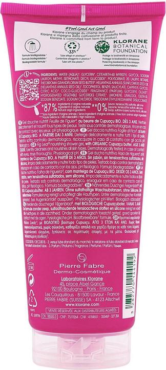 Image du produit Klorane Gel douche à la feuille de figuier (200 ml)