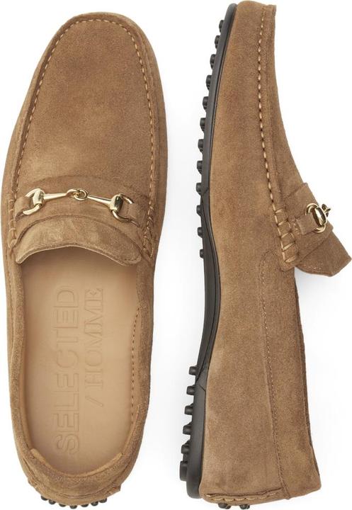 Actual product image Selected Homme Slhsergio Suede Horsebit Driving Shoe (43)