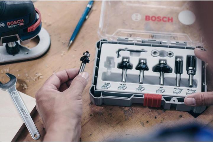 Immagine prodotto Bosch Professional Zubehör Set di frese per bordi. Attacco da 8 mm. 6 pezzi