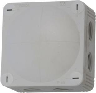 Actual product image Larsen Wiskas forgr.dåse grå metrisk - Combi 308, 85x85x50mm, f/8stk M20 forskruninger, IP66/IP67