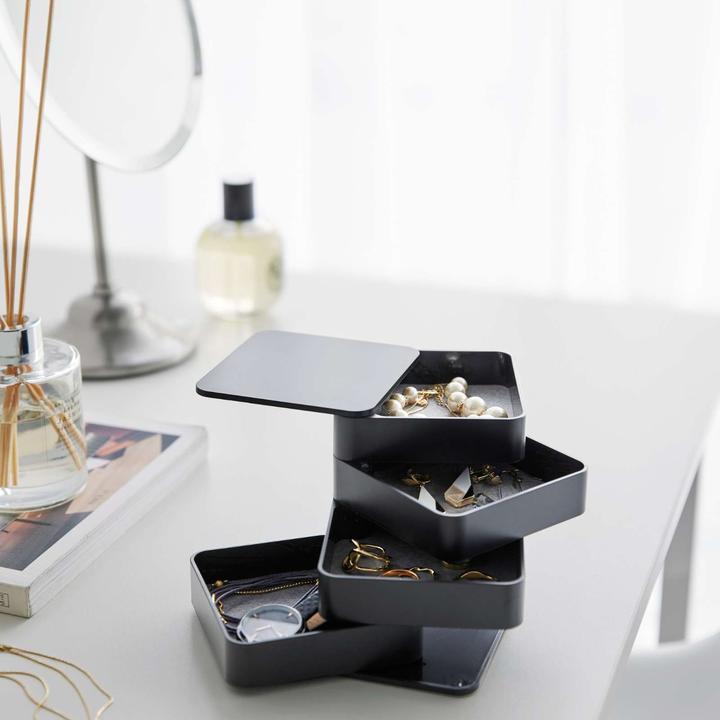 Actual product image Yamazaki 4-stöckige quadratische Schmuckdose TOWER