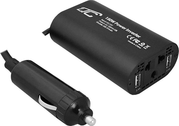 Produktbild LTC Wechselrichter Eingang: 12V DC Ausgang: 230V/50Hz, 150W + 2xUSB 5V/2.4A