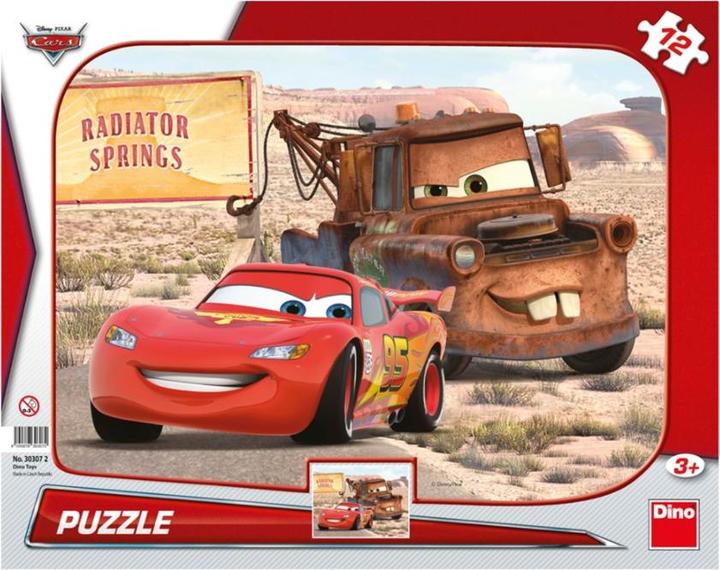 Productafbeelding Dino Puzzel Cars: Bliksem en Pinda 12 stukjes (12 onderdelen)