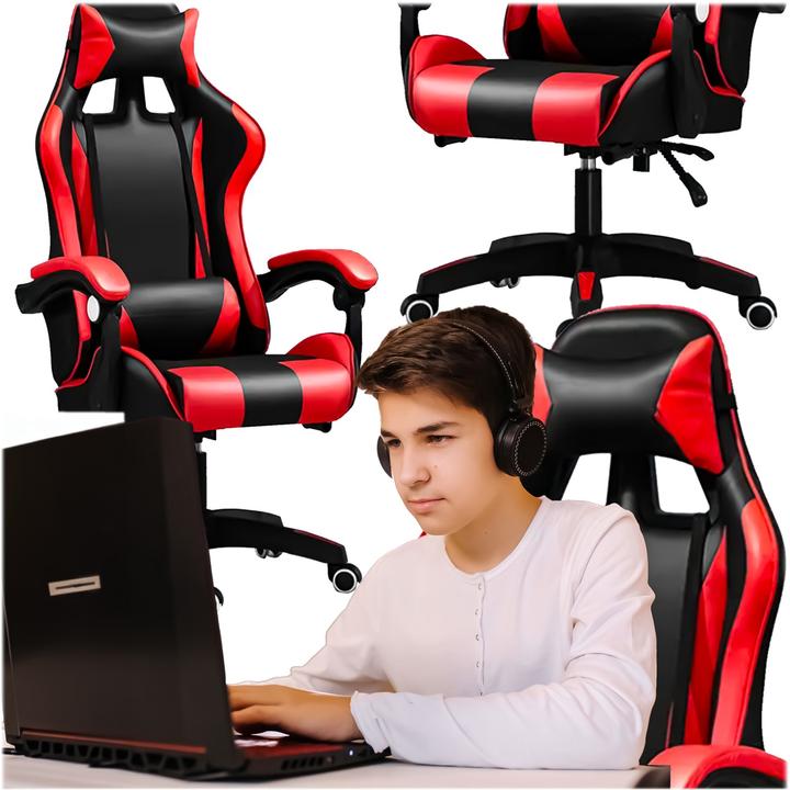 Produktbild Extralink Spiele | Gaming Stuhl | Büro rotierend Eimer schwarz und rot G-522