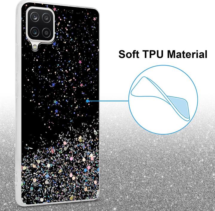Actual product image Cadorabo TPU cover sparkling glitter (Samsung Galaxy A12, Samsung Galaxy M12)