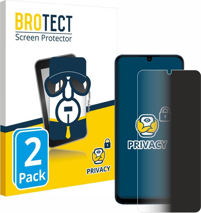 Productafbeelding BROTECT Anti-spionnetje privacyfolie Beschermfolie tegen blauw licht (2 Stuk, Xiaomi Redmi 13C)