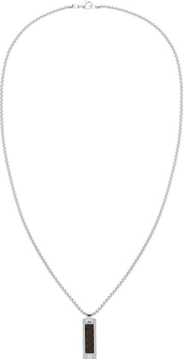 Immagine prodotto Tommy Hilfiger Collana con trecce in metallo (Acciaio inossidabile, Cuoio, 60 cm)