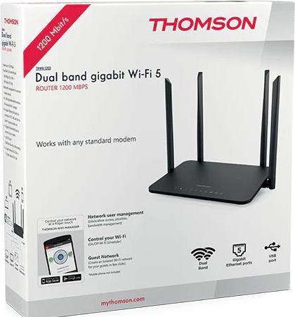 Produktbild Thomson Router Dual Band Gigabit Wi-Fi 5 1200Mbps