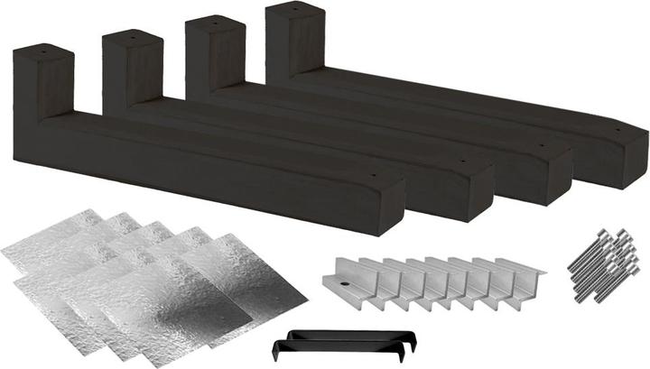 Image du produit Wattstone Montage PV est-ouest Toiture plate pour 2 panneaux solaires 10° Socle en béton Protection de