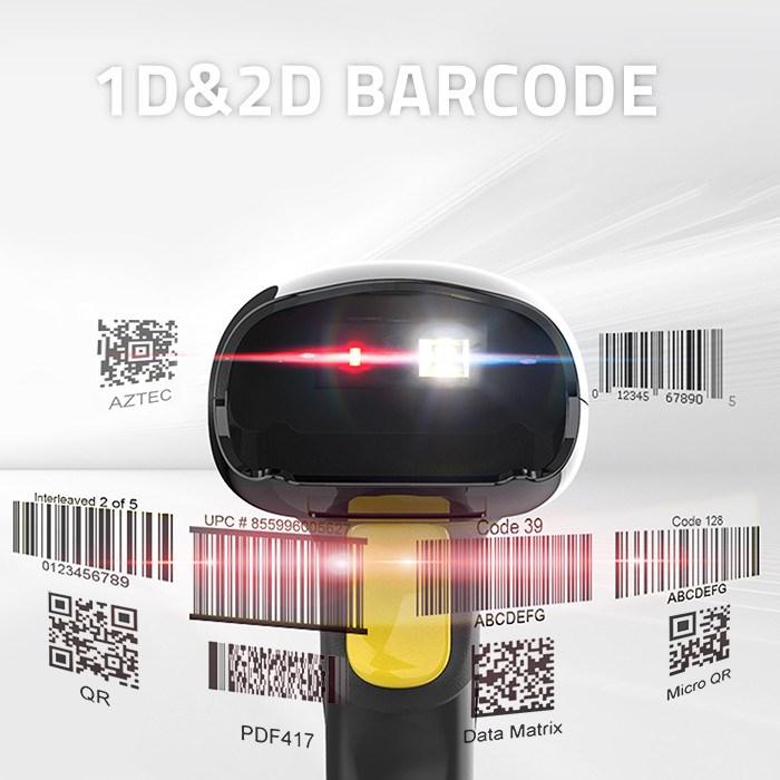Productafbeelding Qoltec 50856 Draadloze barcodescanner 1D 2D | 2 4 GHz
