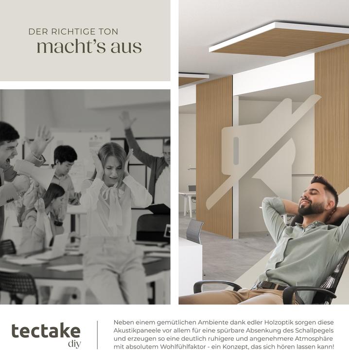 Immagine prodotto tectake Set di 2 pannelli acustici Sonic Wall effetto legno (2 pz.)