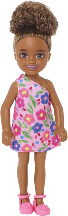 Immagine prodotto Mattel Bambola Chelsea (bruna) con abito a stampa floreale, giocattoli per bambini dai 3 anni in su