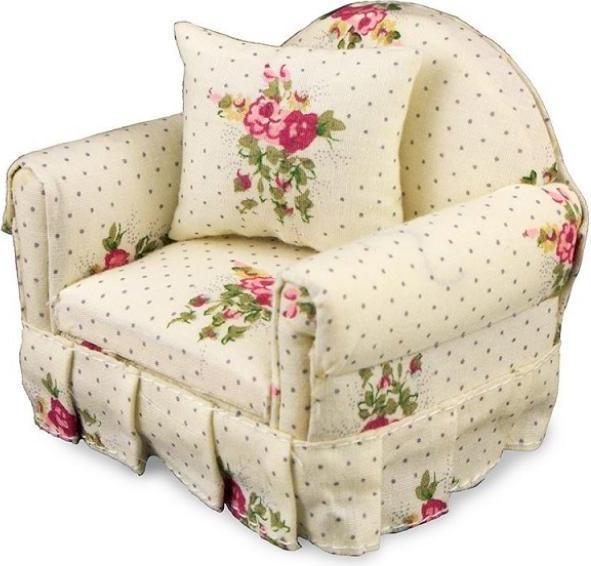 Produktbild Reutter 001.743/4 - Polstersessel mit Rosendekor, Miniatur