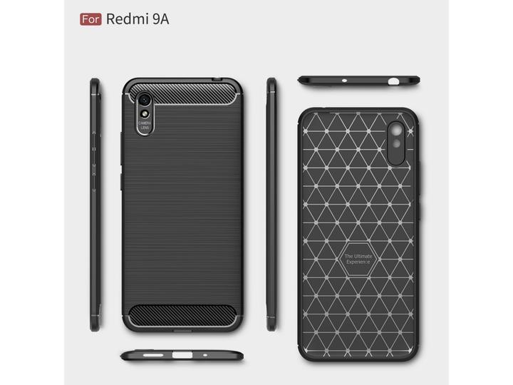 Produktbild Screenguard Xiaomi Redmi 9A Hülle Carbon Brushed Soft TPU (Xiaomi Redmi 9A)