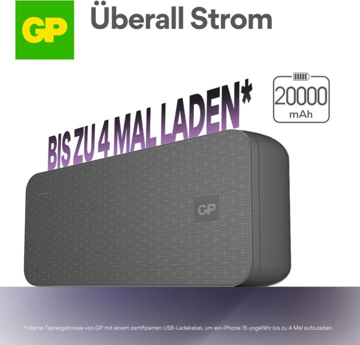 Produktbild GP Batteries GP PowerBank B+ Serie 20000 mAh schwarz (20000 mAh)