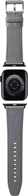 Actual product image Karl Lagerfeld Pasek KLAWMSAKLHPG Apple Watch 38/40/41mm srebrny/silver strap Saffiano Monogram (38 mm, 40 mm, 41 mm, saffiano leather, Apple Watch Series 1, Apple Watch Series 2, Apple Watch Series 3, Apple Watch Series 4, Apple Watch Series 5, Apple Watch Series 6, Apple Watch Series 7, Apple Watch Series 8, Apple Watch Series 9, Apple Watch SE)