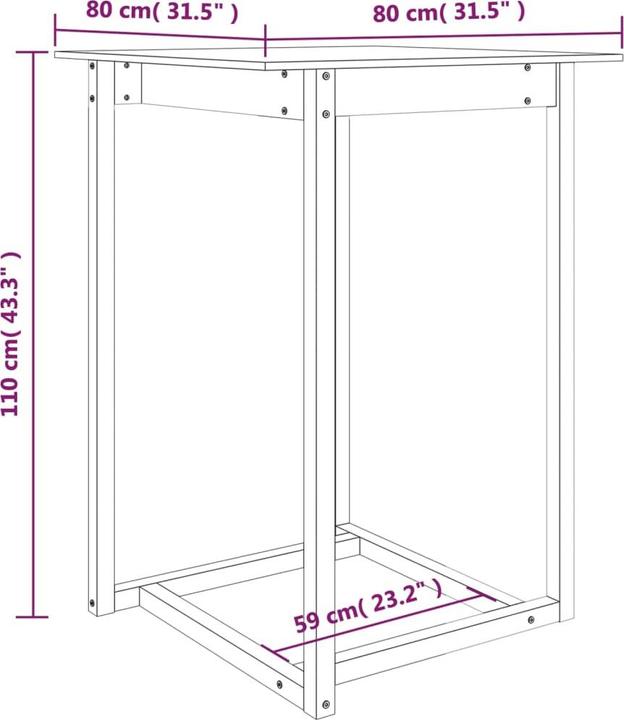 Produktbild VidaXL Ambros (80 x 80 x 110 cm)